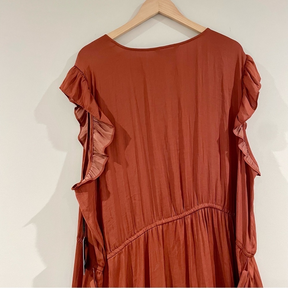 Simply Vera Vera Wang Tiered Ruffle Dress Knee Length Plus Size Romantic Ruffles - Picture 13 of 16